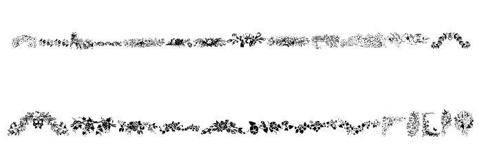 Floral Garnish Font LOWERCASE