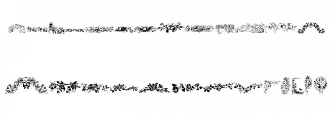 Floral Garnish フォント 小文字