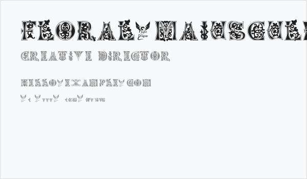 Floral-Majuscules--11th-c- Business Card