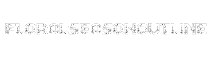 Floral Season Outline  नि: शुल्क फ़ॉन्ट्स डाउनलोड