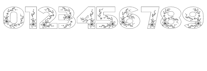 Floral Season Outline Font OTHER CHARS