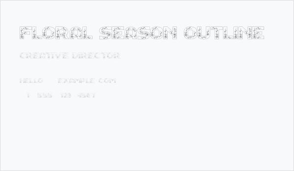 Floral Season Outline Business Card