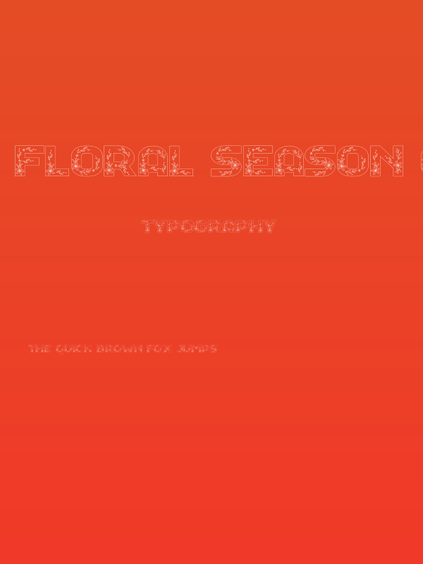 Floral Season Outline Poster