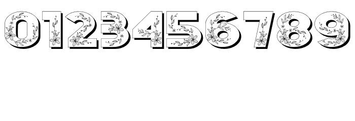 Floral Season Shadow Font OTHER CHARS
