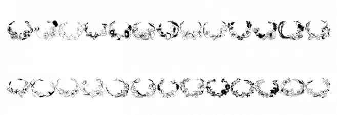 Floral Settings Caratteri MINUSCOLO