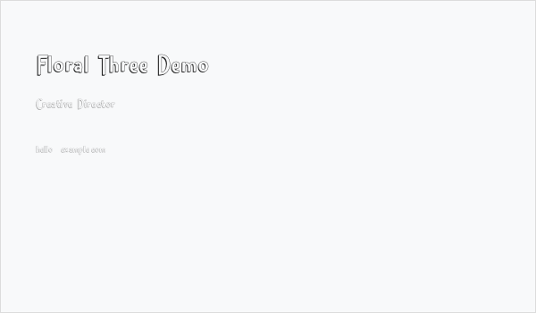 Floral Three Demo Business Card