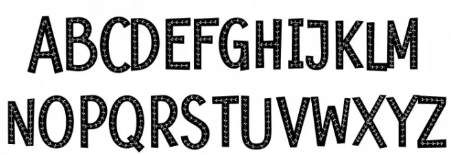 Floral two Demo Schriftart Groß