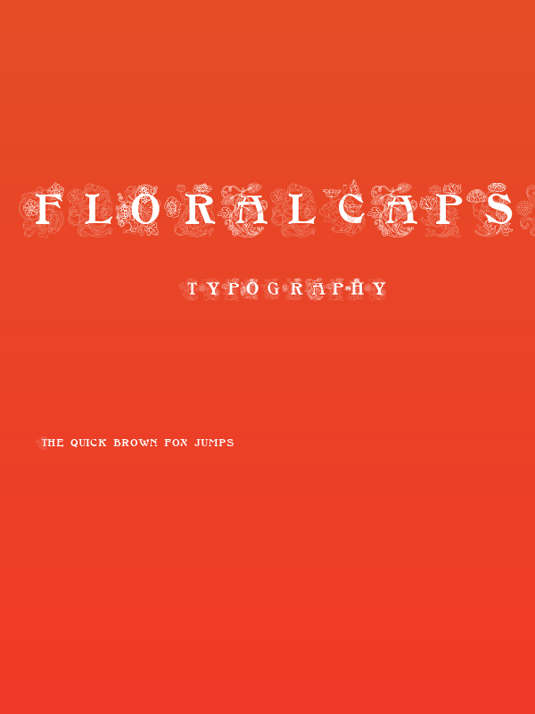 FloralCapsNouveau Poster