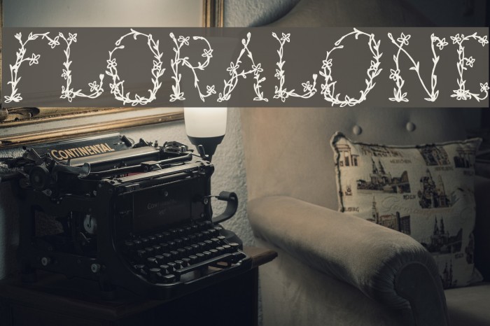 FloralOne Font examples