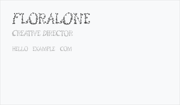 FloralOne Business Card