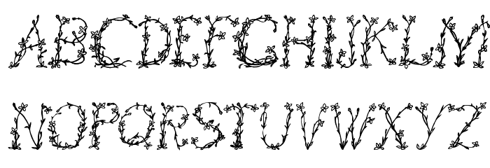 FloralTwo Font LOWERCASE