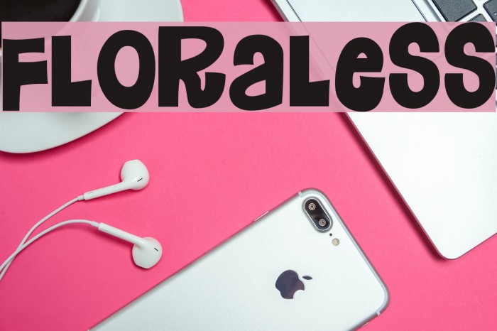 Floraless Font examples
