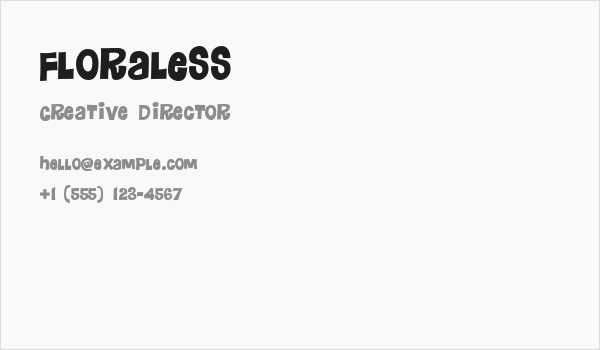 Floraless Business Card