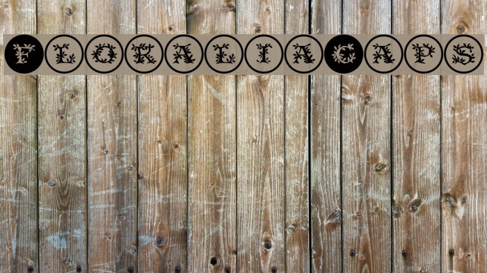 FloraliaCaps Font examples