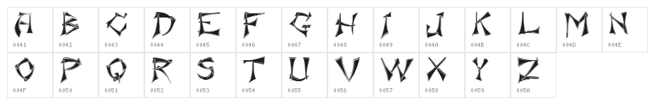 Floralis Character Map