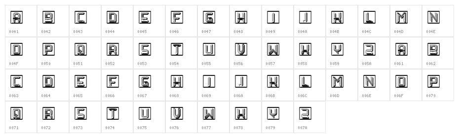 Floralogy Capitals Regular Character Map