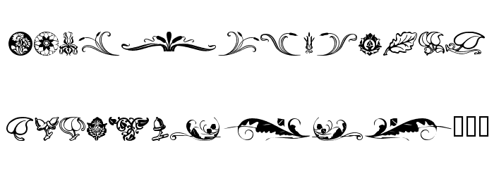 Florals 2 Font LOWERCASE
