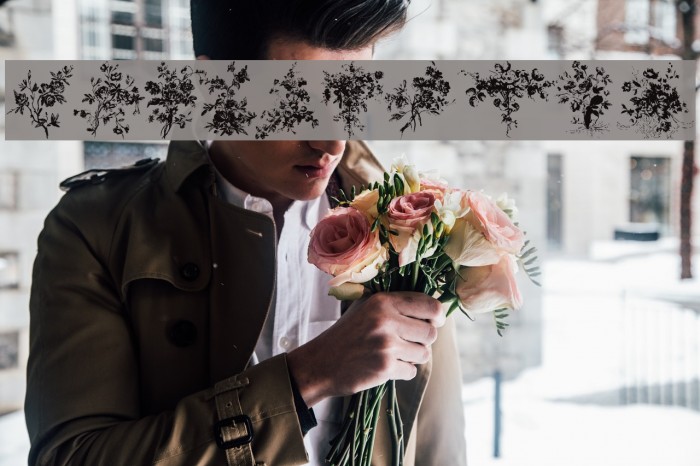 Florals1 Font examples
