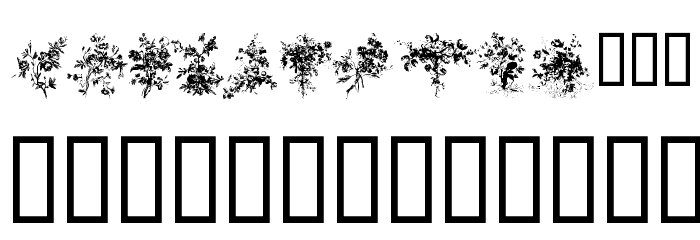 Florals1 Font LOWERCASE