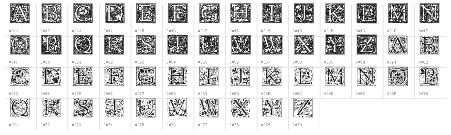 Florana_Initials Character Map
