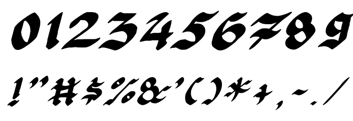 Florante at Laura Italic Font OTHER CHARS