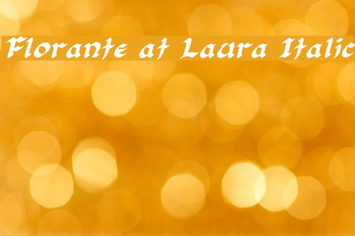 Florante at Laura Italic Font examples