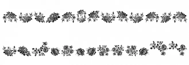 Floreale Two Schriftart Groß