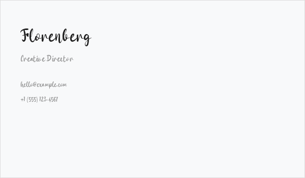 Florenberg Business Card
