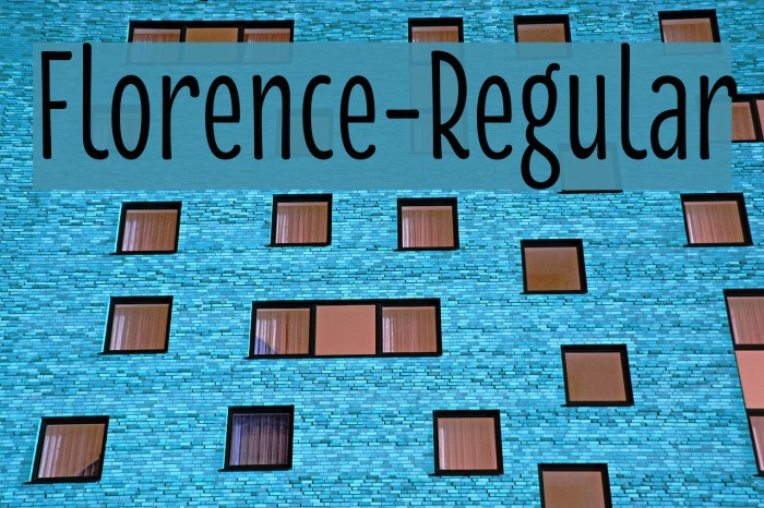 Florence-Regular Fonte examples