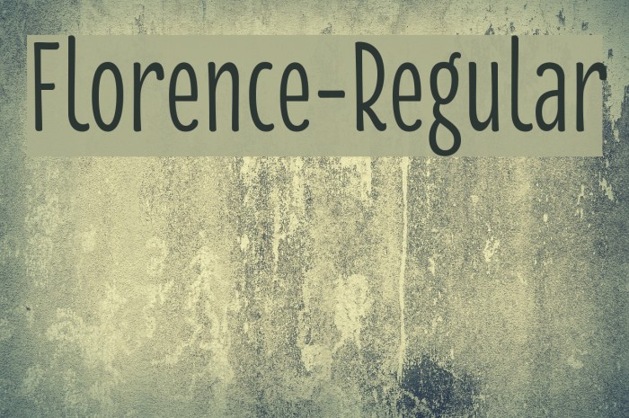 Florence-Regular Fonte examples