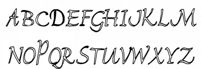 FlorenceHC Font UPPERCASE