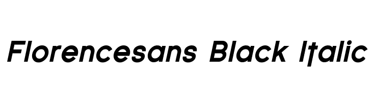 Florencesans Black Italic Font
