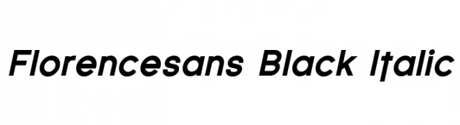 Florencesans Black Italic 