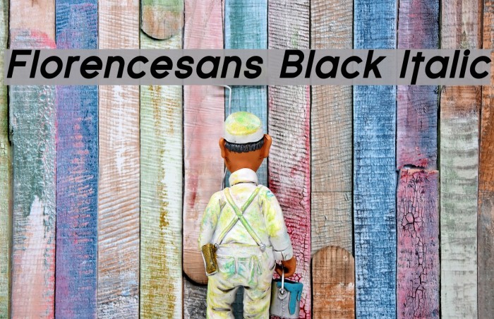 Florencesans Black Italic Font examples