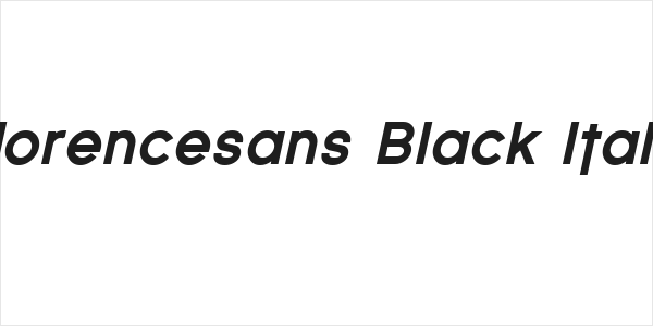 Florencesans Black Italic Logo