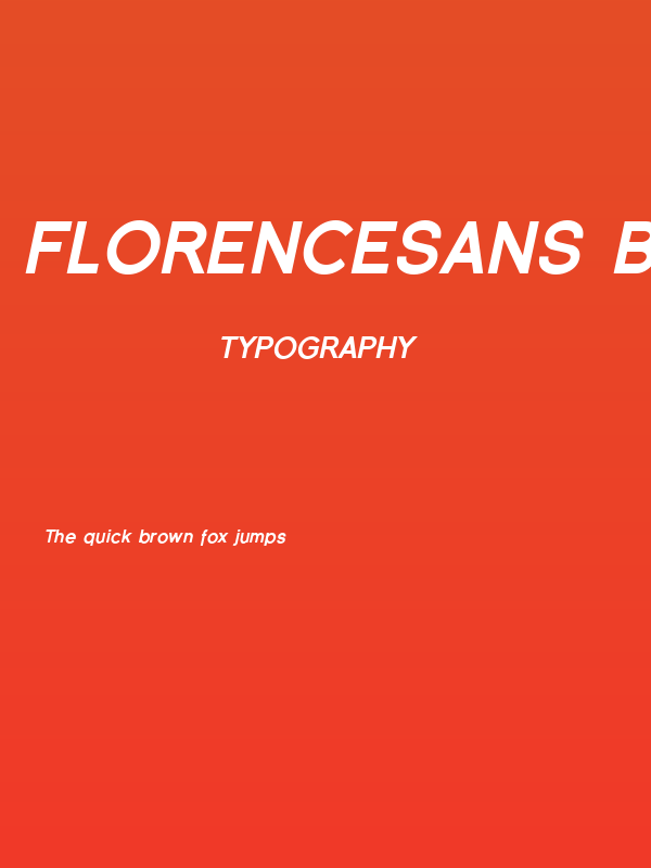 Florencesans Black Italic Poster