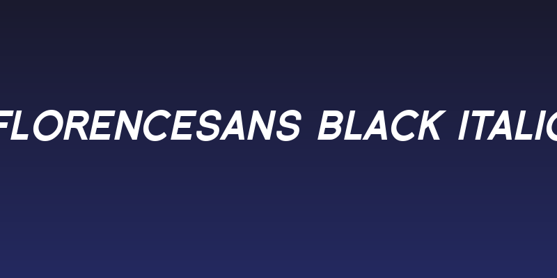 Florencesans Black Italic Social Header