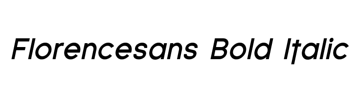 Florencesans Bold Italic Font