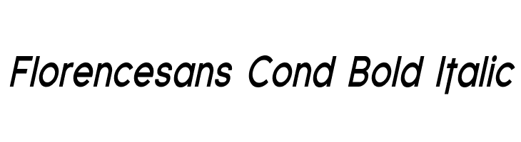 Florencesans Cond Bold Italic Font