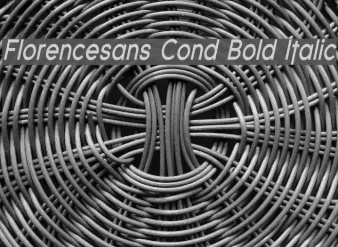 Florencesans Cond Bold Italic Font examples