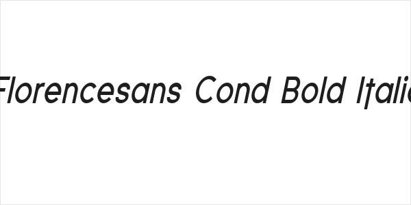 Florencesans Cond Bold Italic Logo