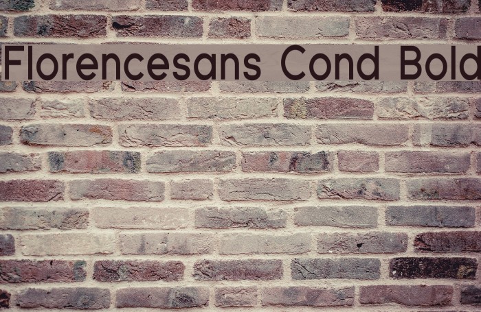 Florencesans Cond Bold Font examples