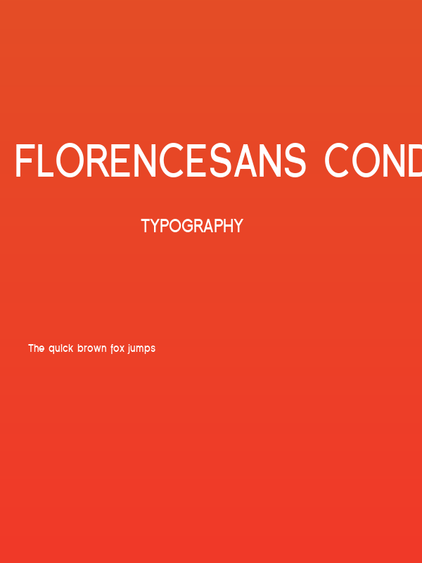Florencesans Cond Bold Poster
