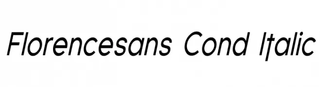Florencesans Cond Italic  Descarca Fonturi Gratis