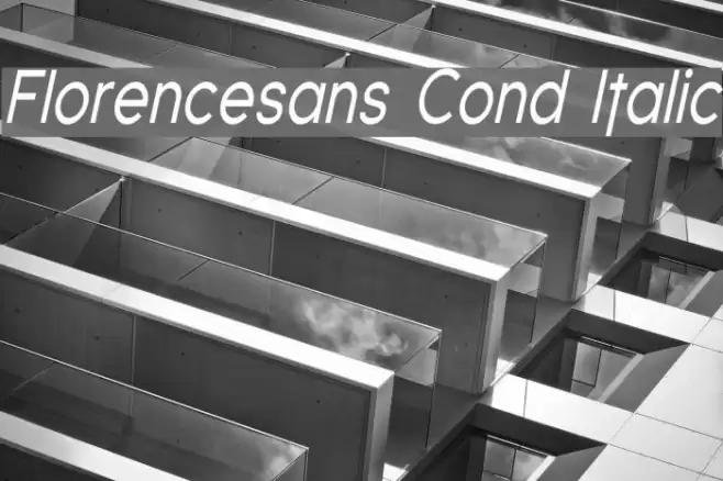 Florencesans Cond Italic Font examples