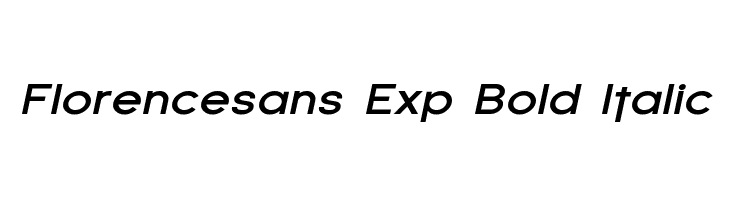 Florencesans Exp Bold Italic Font