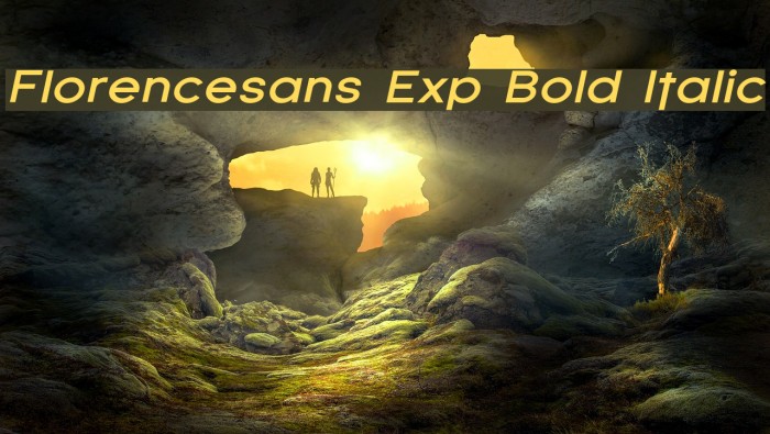Florencesans Exp Bold Italic Шрифта examples