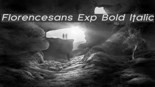 Florencesans Exp Bold Italic Шрифта examples