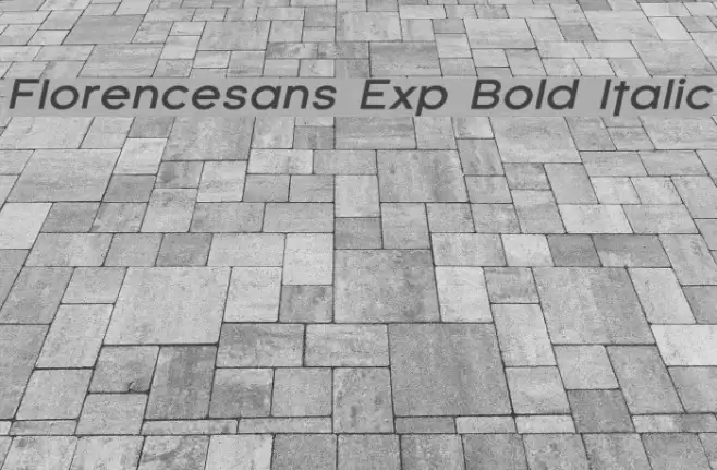 Florencesans Exp Bold Italic Шрифта examples
