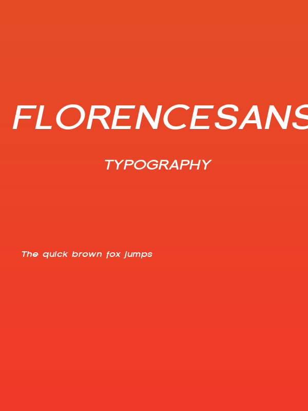 Florencesans Exp Bold Italic Poster
